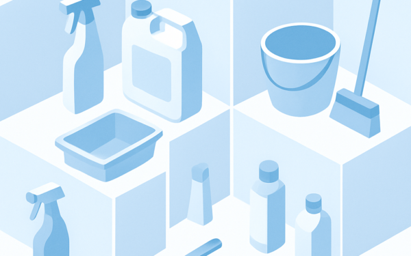 Ilustracao BoraDicas tutorial organizacao produtos limpeza por comodo
