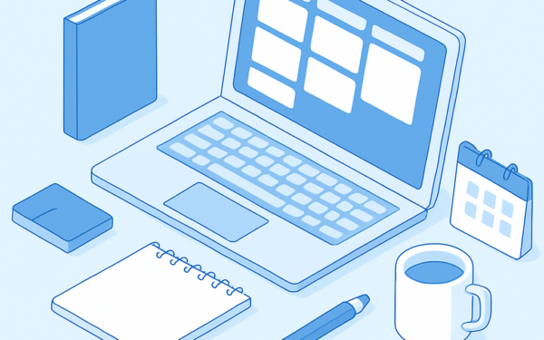 Ilustração mostrando tutorial passo a passo de como organizar projetos com Trello no computador