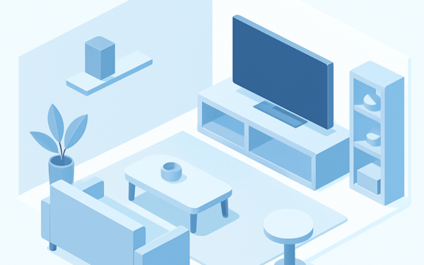 Ilustração BoraDicas tutorial como organizar sala de televisão pequena