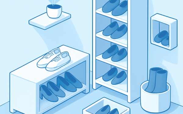 Ilustracao BoraDicas tutorial organizacao de sapatos em apartamento