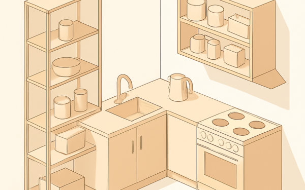 como otimizar espaco em cozinha com prateleiras modulares passo a passo BoraDica