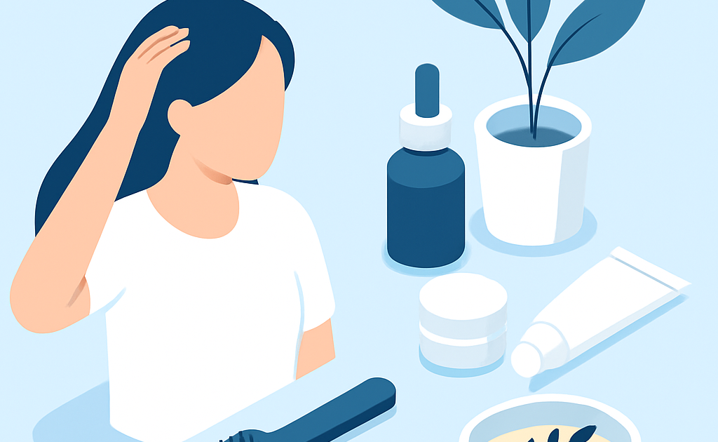 Ilustracao BoraDicas tutorial como parar queda de cabelo com tratamentos caseiros