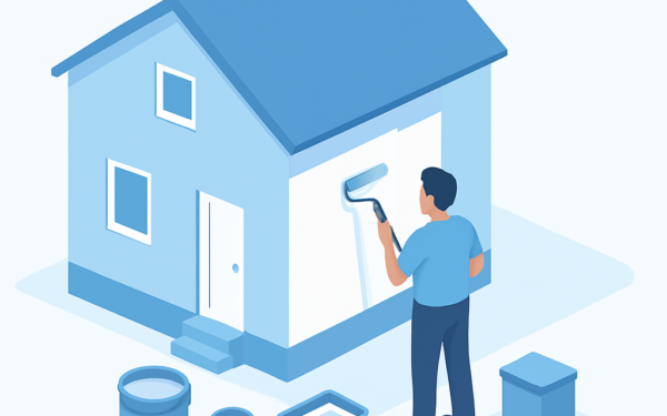 Ilustracao BoraDicas tutorial como pintar fachada de casa sozinho