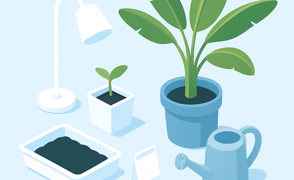 Ilustracao BoraDicas tutorial como plantar bananeira em casa