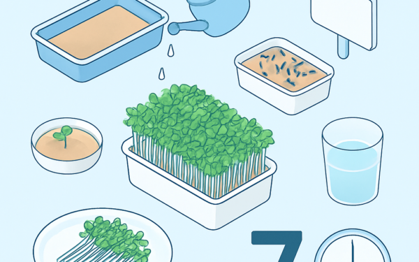 Ilustracao BoraDicas tutorial como plantar microverdes em casa