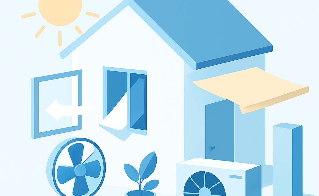 Ilustracao BoraDicas tutorial preparar casa para o verao com ventilacao e protecao solar