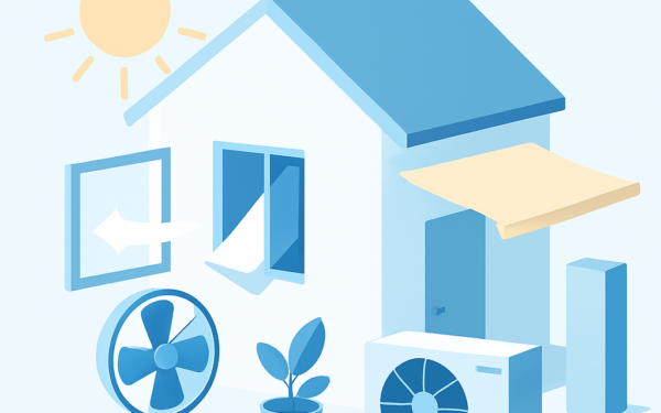Ilustracao BoraDicas tutorial preparar casa para o verao com ventilacao e protecao solar
