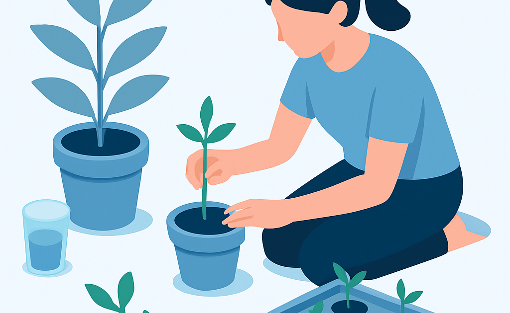 Ilustracao BoraDicas tutorial como propagar plantas por estacas