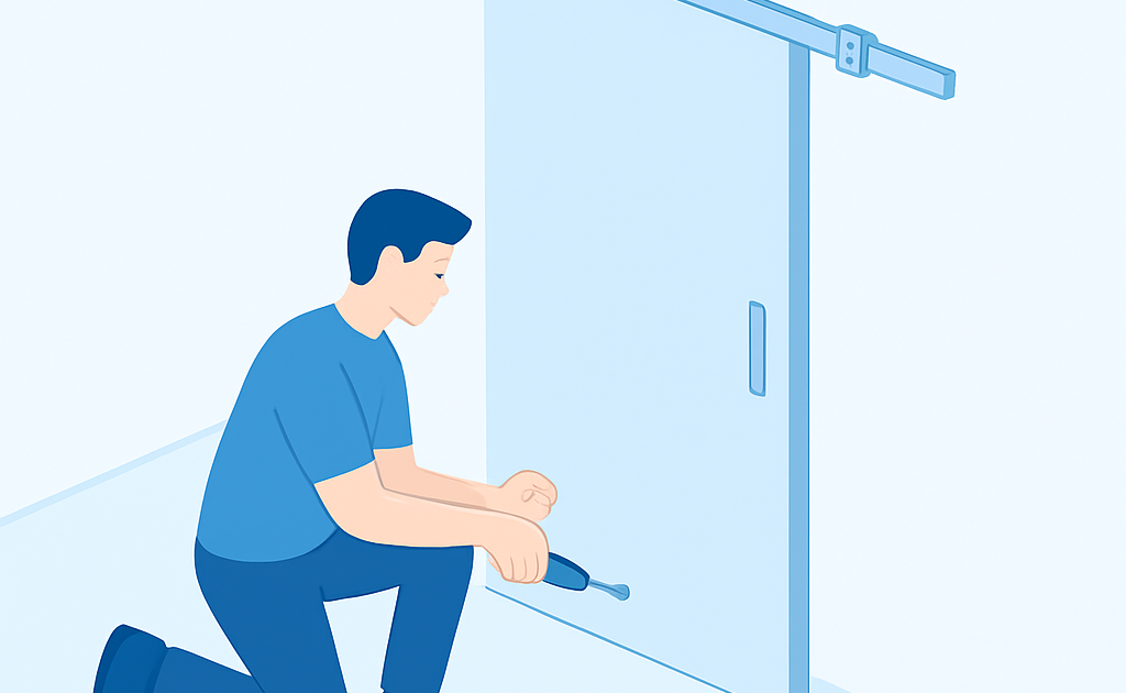 como reforcar trilho de porta de correr para evitar quedas passo a passo BoraDic