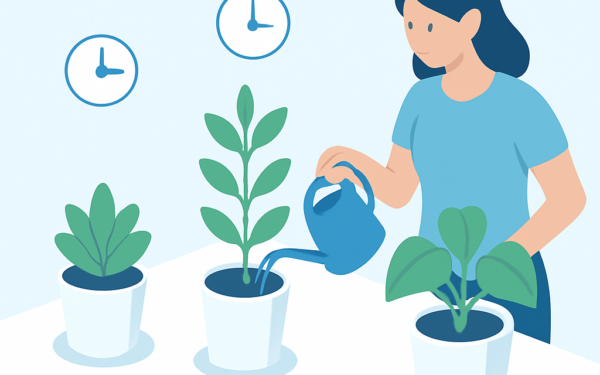 Ilustracao BoraDicas tutorial como regar plantas corretamente
