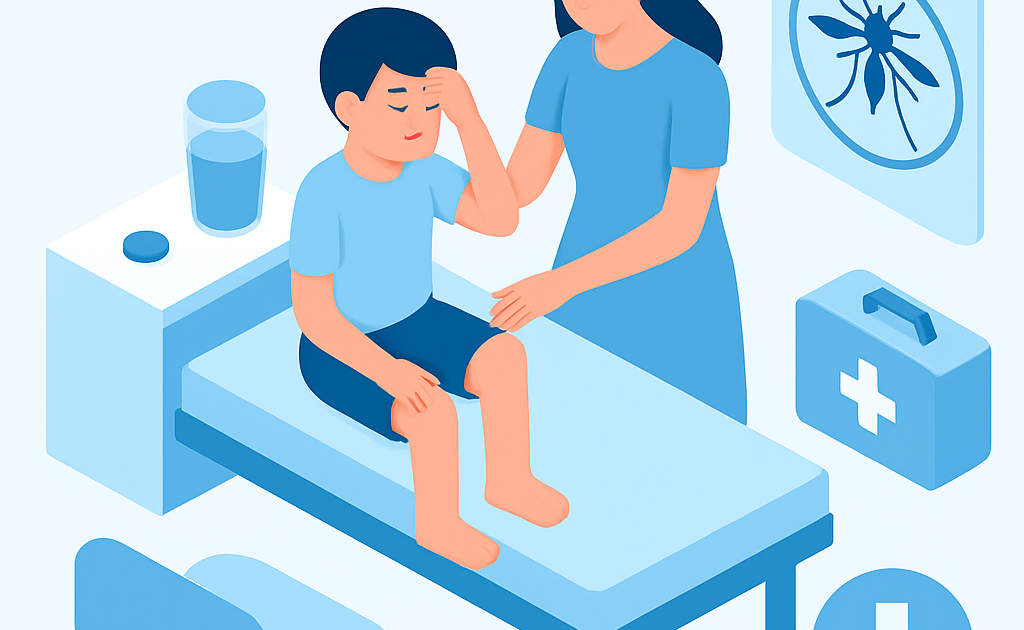 Ilustracao BoraDicas tutorial como identificar dengue em criancas