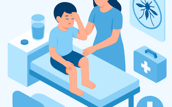 Ilustracao BoraDicas tutorial como identificar dengue em criancas