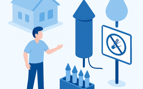 Ilustracao BoraDicas tutorial como soltar fogos de artificio com seguranca