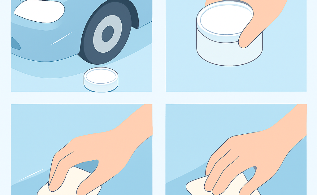 Ilustracao BoraDicas tutorial como tirar arranhao do carro com pasta de polir
