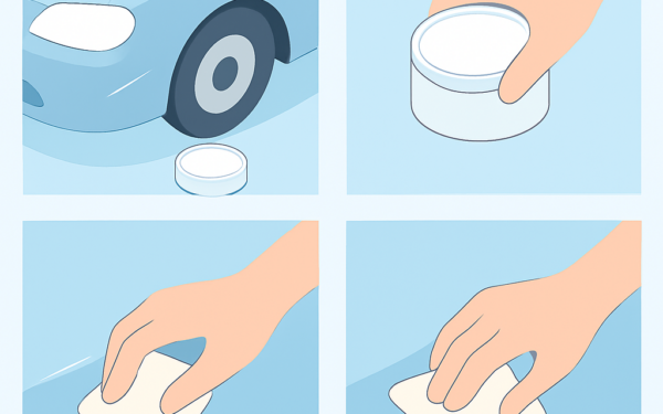 Ilustracao BoraDicas tutorial como tirar arranhao do carro com pasta de polir