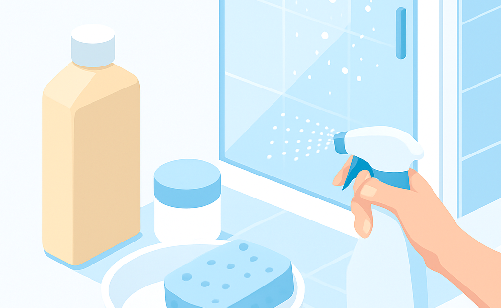 Ilustracao BoraDicas tutorial como remover calcario do box do banheiro