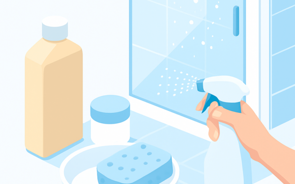 Ilustracao BoraDicas tutorial como remover calcario do box do banheiro