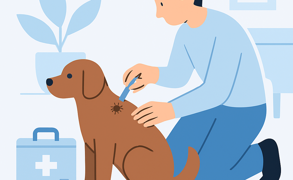 Ilustracao BoraDicas tutorial como tirar carrapato de cachorro