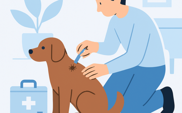 Ilustracao BoraDicas tutorial como tirar carrapato de cachorro