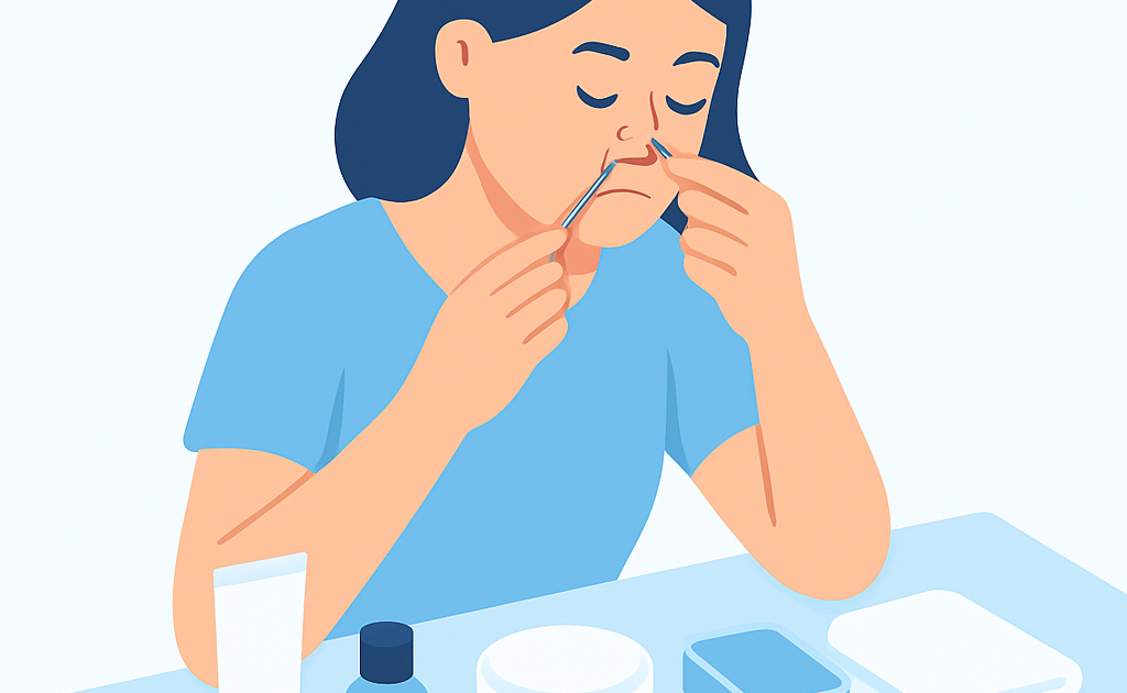 Ilustracao BoraDicas tutorial como tirar cravos do nariz em casa