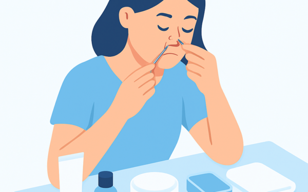 Ilustracao BoraDicas tutorial como tirar cravos do nariz em casa