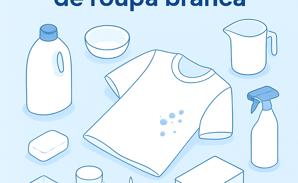 Ilustracao BoraDicas tutorial como tirar mancha de roupa branca