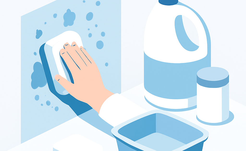 Ilustracao BoraDicas tutorial como tirar mofo da parede com agua sanitaria