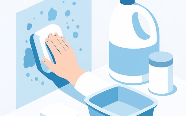 Ilustracao BoraDicas tutorial como tirar mofo da parede com agua sanitaria