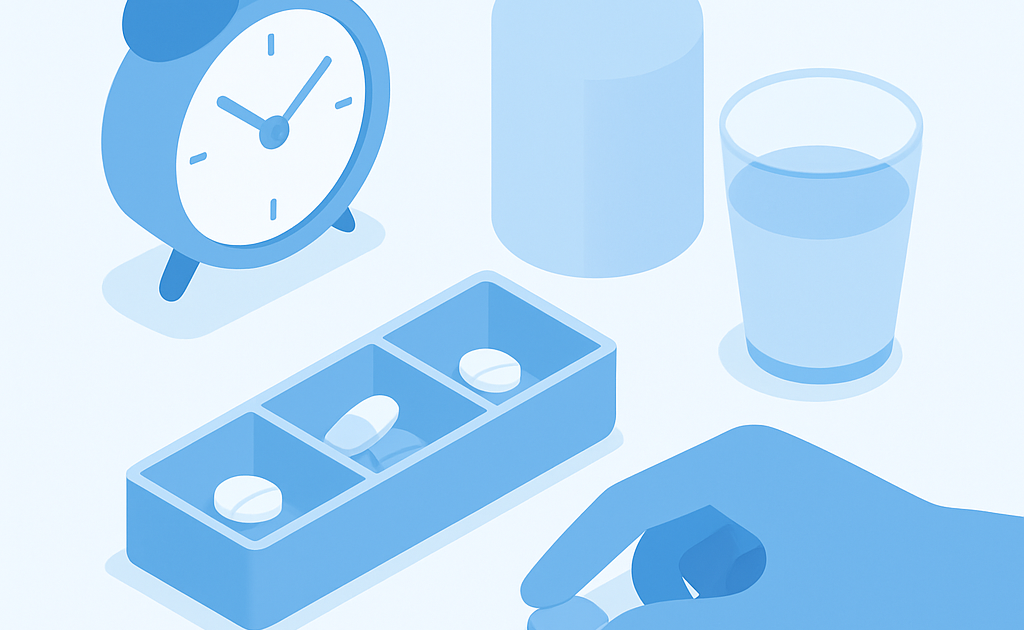 Ilustração BoraDicas tutorial sobre como tomar vitaminas corretamente