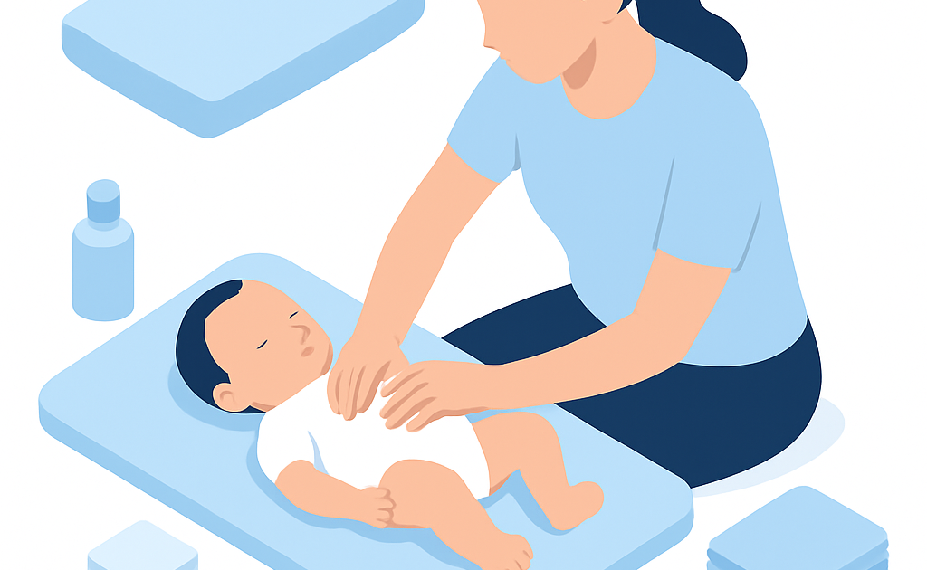 Ilustracao BoraDicas tutorial como tratar colica de bebe em casa