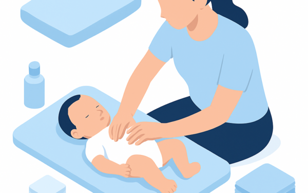 Ilustracao BoraDicas tutorial como tratar colica de bebe em casa
