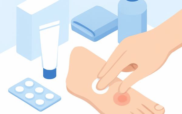 Ilustração BoraDicas tutorial sobre como tratar micose em casa com antifúngico