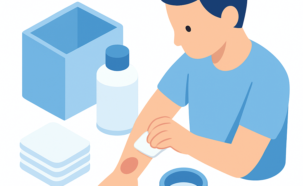 Ilustracao BoraDicas tutorial como tratar queimadura leve em casa