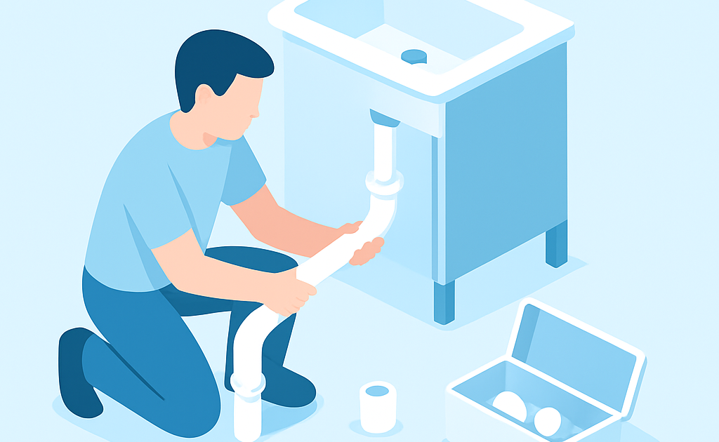 Ilustracao BoraDicas tutorial como trocar cano de PVC sozinho