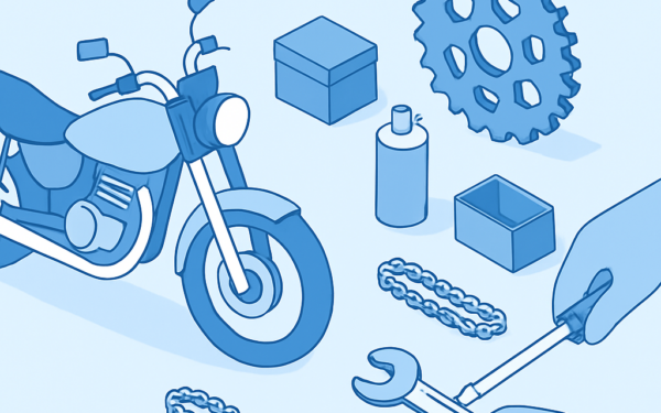 Ilustracao BoraDicas tutorial como trocar corrente e pinhao da moto
