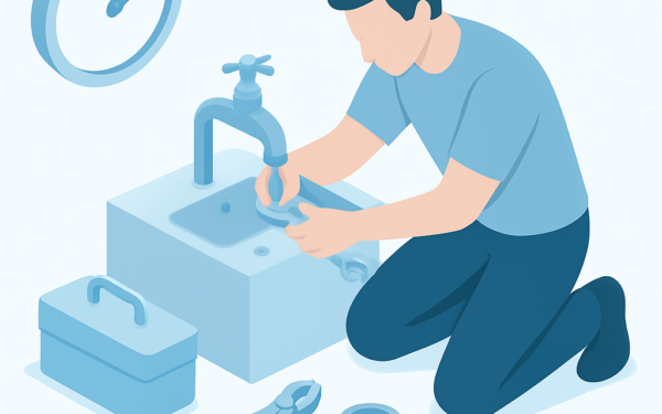 Ilustracao BoraDicas tutorial como trocar vedacao de torneira pingando passo a passo