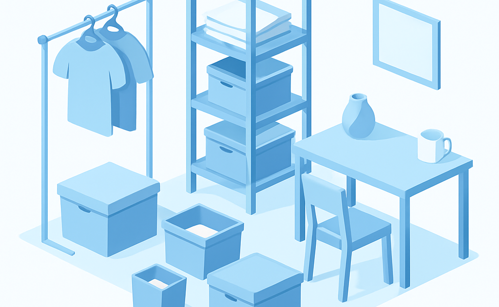 Ilustracao BoraDicas tutorial como usar caixas organizadoras em casa