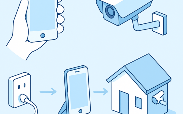 Ilustracao BoraDicas tutorial como usar celular velho como camera de seguranca