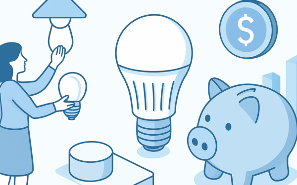 Ilustracao BoraDicas tutorial como usar lampada LED para economizar