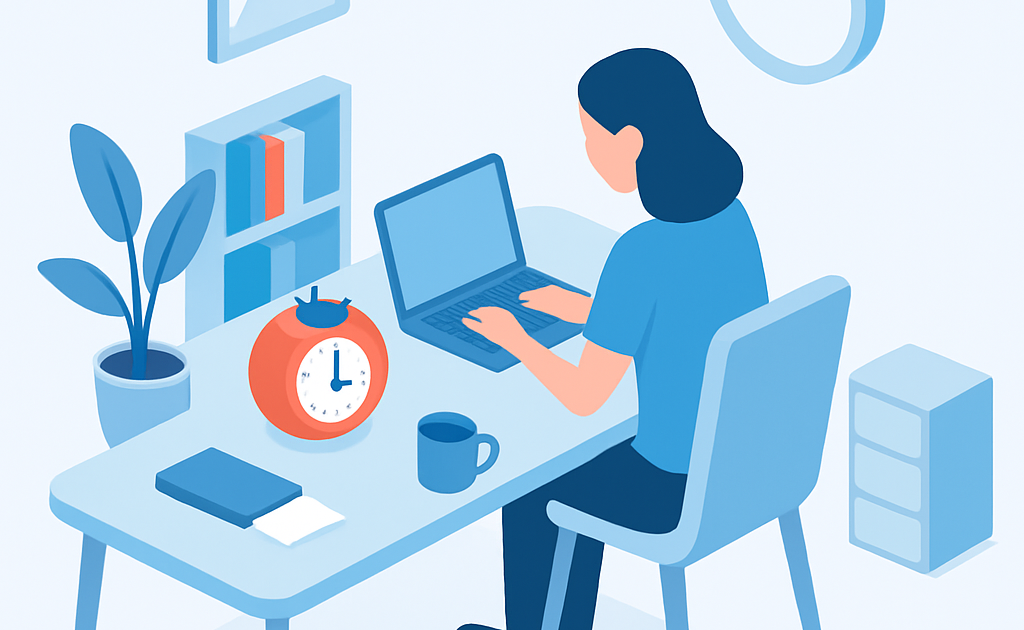 Ilustracao BoraDicas tutorial metodo Pomodoro para produtividade