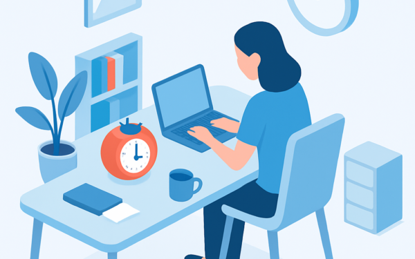 Ilustracao BoraDicas tutorial metodo Pomodoro para produtividade