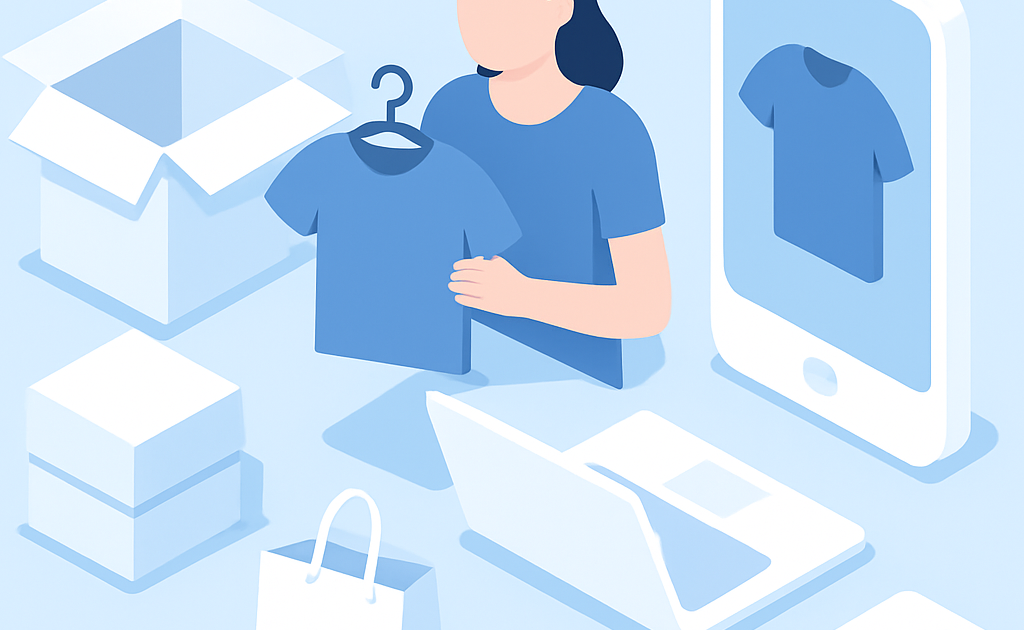 Ilustracao BoraDicas tutorial como vender roupas usadas online