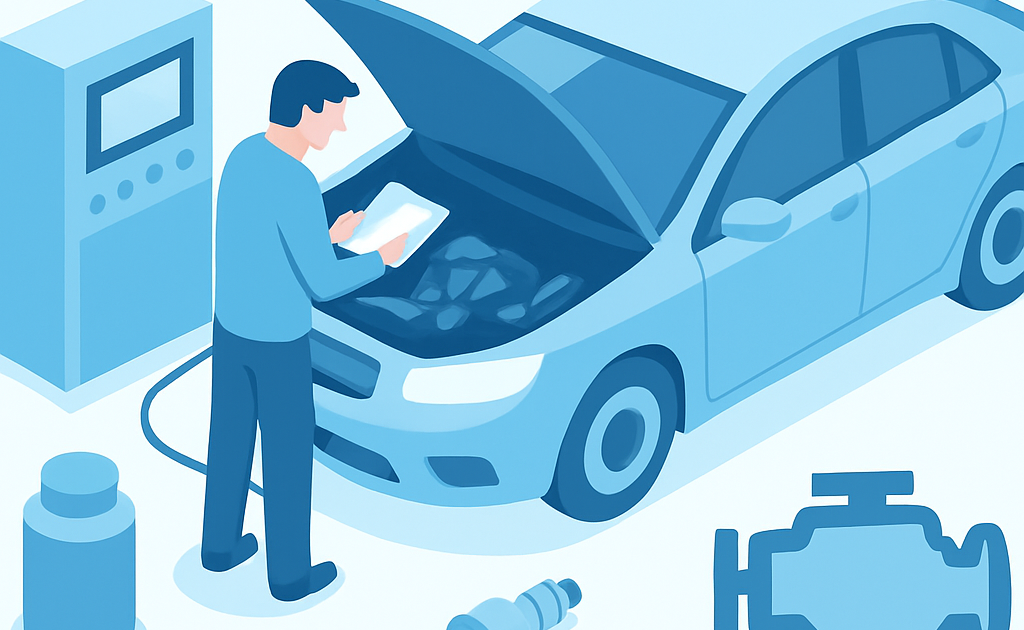Ilustracao BoraDicas tutorial diagnostico carro engasgando ao acelerar