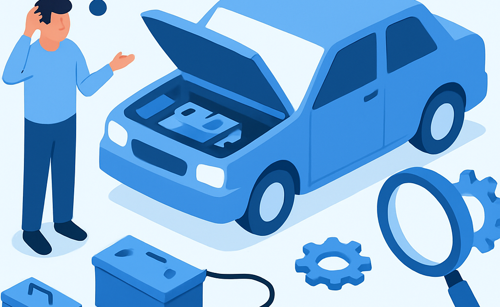 Ilustracao BoraDicas tutorial por que carro nao liga