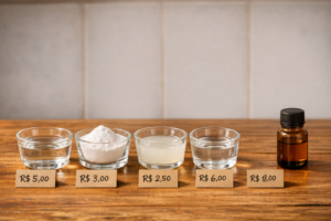 comparativo 5 métodos para tirar mofo da parede - vinagre bicarbonato água sanitária álcool melaleuca